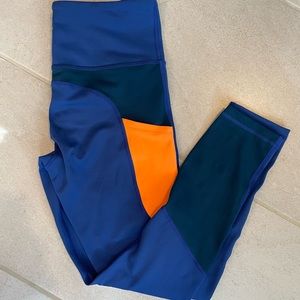 Zyia Neon Orange Curve Pocket Light n Tight Hi-Rise 7/8 24" - size 4